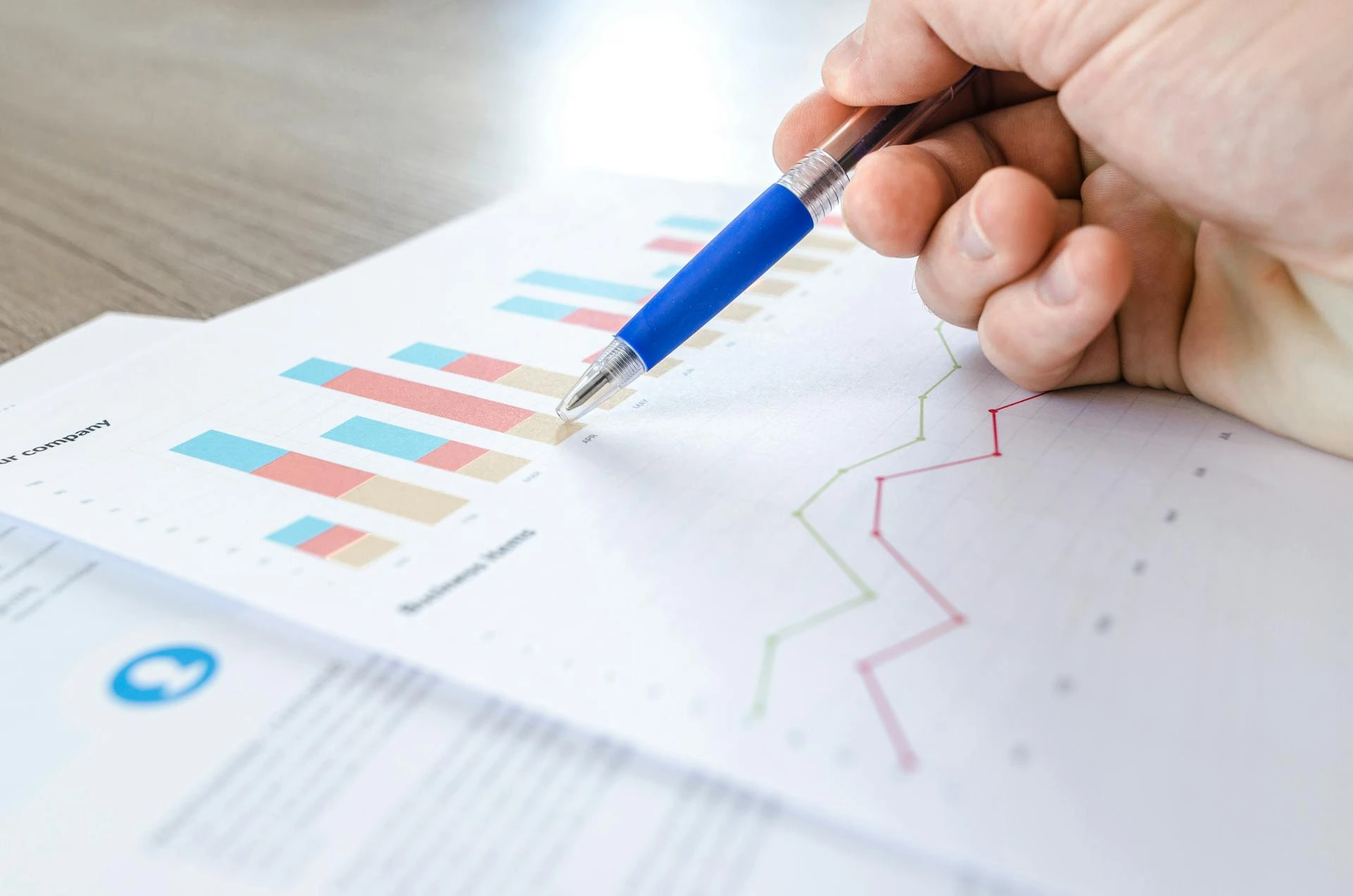 Papier met daarop grafieken die gaan over het aantal verkopen en de omzet van een webshop voor het artikel Webshop Optimalisatie: Praktische Tips en Strategieën